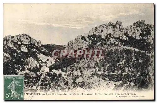Ansichtskarte AK Foret L&#39Esterel Les rochers de Suvieres et Maison forestiere des Trois Thermes