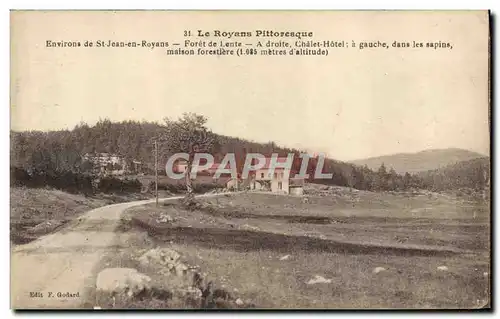 Cartes postales Foret Royans Environs de St Jean de Royans Foret de Lente Chalet hotel Maison forestiere