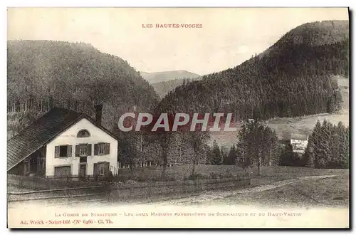 Cartes postales Foret Hautes Vosges La gorge de Straiture Mes deux maisons forestieres de Schmalique et de Hault