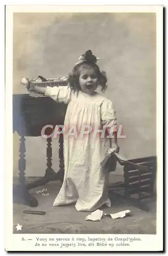 Cartes postales Fantaisie Enfant Lunettes