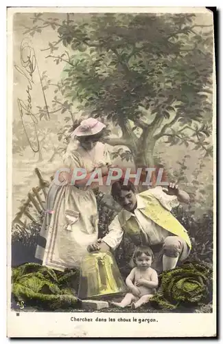 Cartes postales Fantaisie Femme Choux Enfant