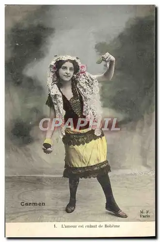 Cartes postales Fantaisie Femme Carmen