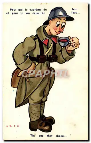 Cartes postales Fantaisie Militaria Illustrateur Cass