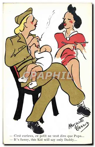 Cartes postales Fantaisie Militaria Tabac Cigarette