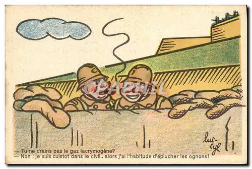 Cartes postales Fantaisie Militaria Luc Cyl Pipe Tabac