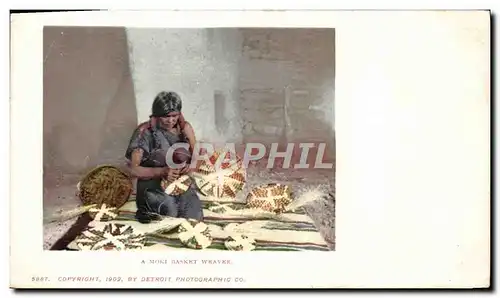 Cartes postales Indiens A Moki basket weaver