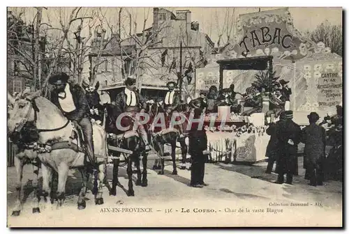 Ansichtskarte AK Folklore Aix en Provence Le Corso Char de la vaste blague Tabac Chevaux Cheval Carnaval