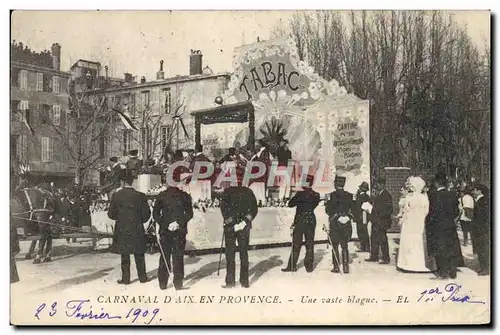 Cartes postales Folklore Carnaval d&#39Aix en Provence Une vaste blague Tabac