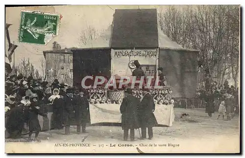 Cartes postales Folklore Carnaval d&#39Aix en Provence Char de la vaste blague Tabac