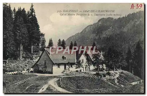 Cartes postales Grande Chartreuse Col et maison forestiere de la Charmette