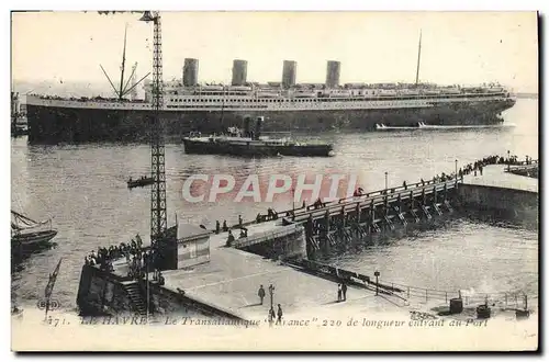 Ansichtskarte AK Bateau Paquebot La Havre Transatlantique France