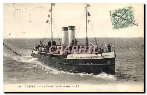 Ansichtskarte AK Bateau Dieppe La France en pleine mer