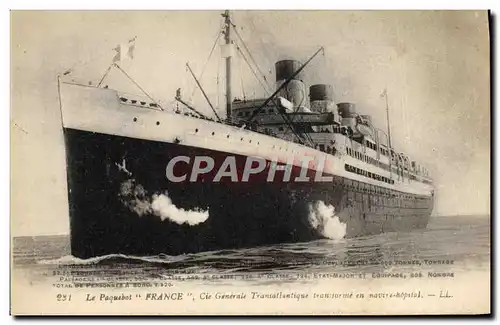 Cartes postales Bateau Paquebot Le Havre Transatlantique France