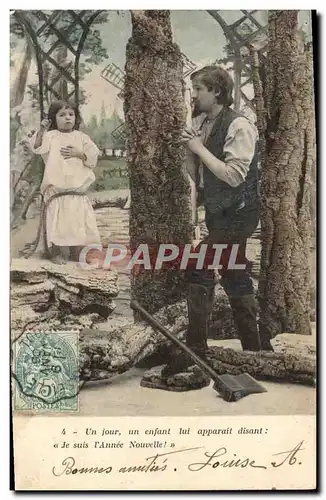 Cartes postales Fantaisie Enfant Homme L&#39annee nouvelle