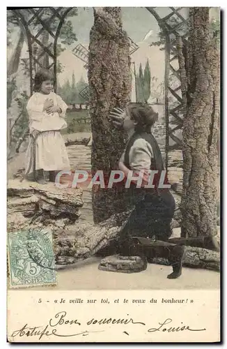 Ansichtskarte AK Fantaisie Enfant Homme L&#39annee nouvelle