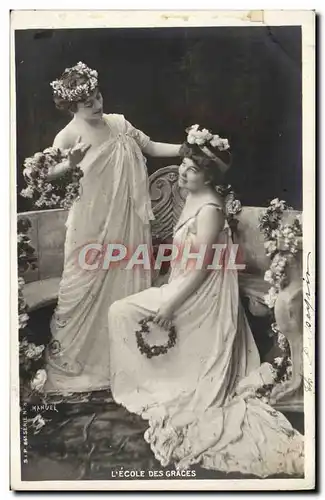 Cartes postales Fantaisie Femmes L&#39ecole des graces