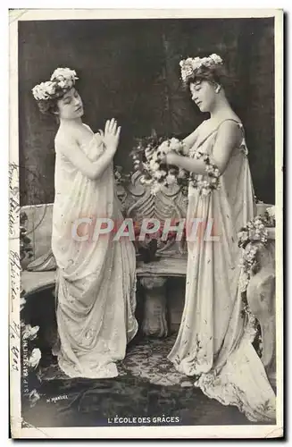 Cartes postales Fantaisie Femmes L&#39ecole des graces