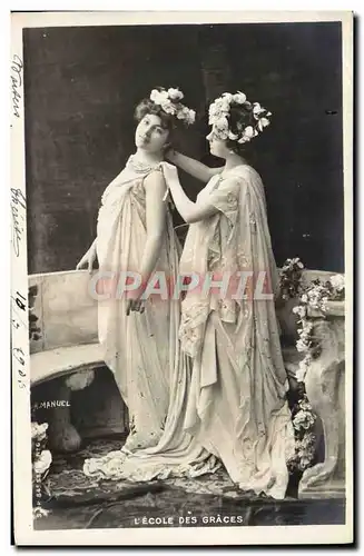 Cartes postales Fantaisie Femmes L&#39ecole des graces