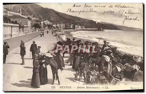 Cartes postales Ane Mule Menton Anieres mentionnaises