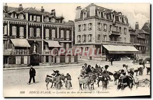 Cartes postales Ane Mule Berck Plage Location des anes de promenade a l&#39entonnoir