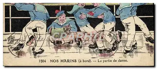 Cartes postales Militaria Nos marins la partie de danse