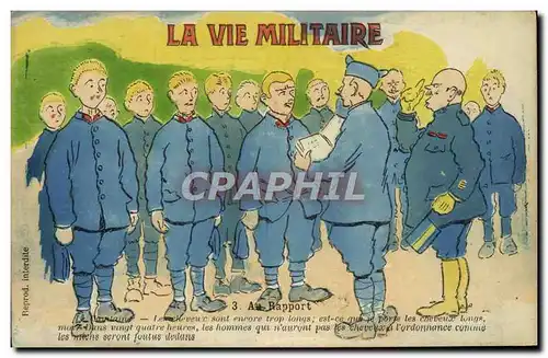 Cartes postales Militaria La vie militaire Au rapport
