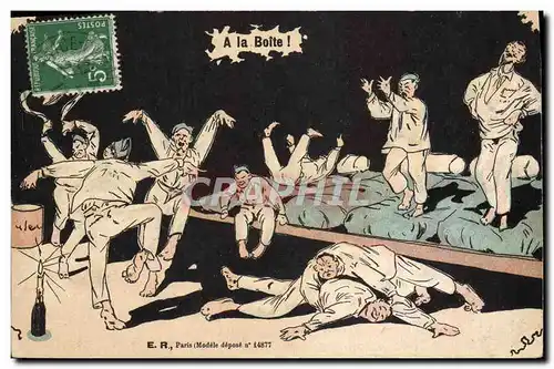 Cartes postales Militaria a la boite