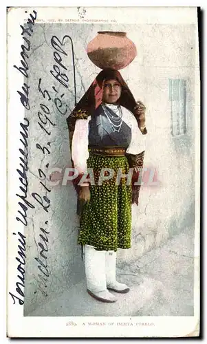 Cartes postales Indiens a woman of Isleta Pueblo