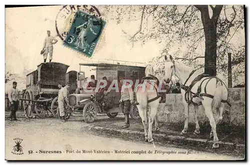 Cartes postales Suresnes Fort du Mont Valerien Materiel complet de Telegraphie sans fil TOP