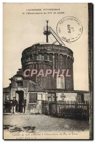 Cartes postales Telegraphie Auvergne l&#39observatoire du Puy de Dome