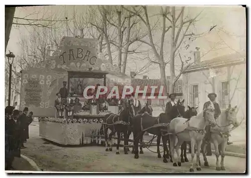 CARTE PHOTO Aix en Provence Carnaval Tabac