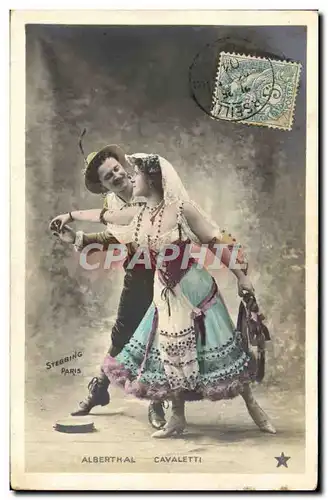 Cartes postales Fantaisie Femme Alberthal Cavaletti