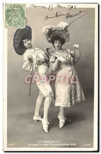 Cartes postales Danse Le Cake Walk Danse au nouveau cirque Les Soeurs Peres