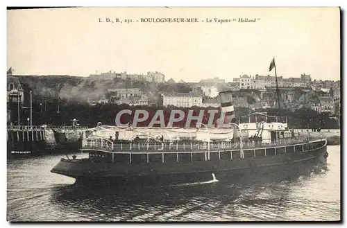 Cartes postales Bateau Boulogne sur Mer Le vapeur Holland