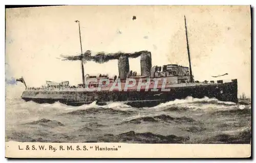 Cartes postales Bateau Paquebot L 1 s W Ry RMSS Hantonia