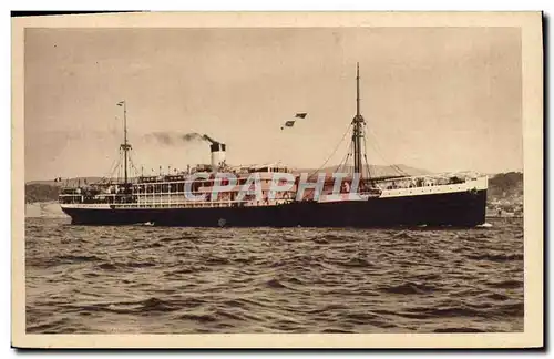 Cartes postales Bateau Paquebot Hoggar Service rapide de Marseille a la Cote d'Afrique Compagnie Fraissinet