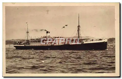 Cartes postales Bateau Paquebot Hoggar Service rapide de Marseille a la Cote d&#39Afrique Fraissinet