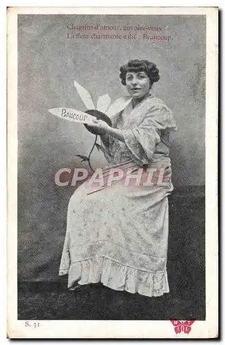 Cartes postales Fantaisie Femme Fleur