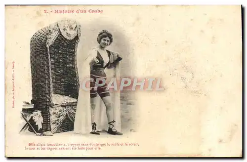 Cartes postales Fantaisie Histoire d&#39un crabe Femme