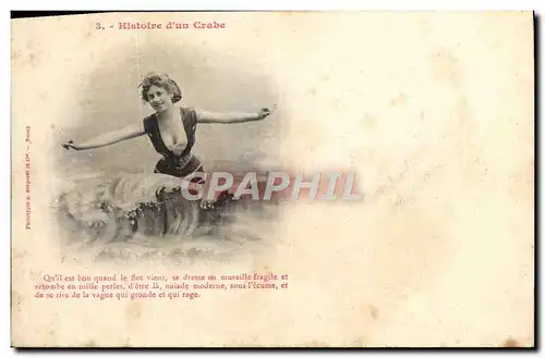 Cartes postales Fantaisie Histoire d&#39un crabe Femme