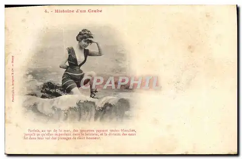 Cartes postales Fantaisie Histoire d&#39un crabe Femme