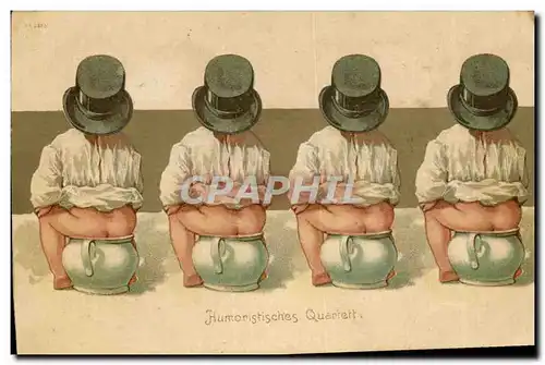 Cartes postales Fantaisie Humoristisches Quartett Enfants