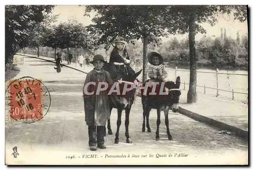 Ansichtskarte AK Ane Mule Vichy Promenade a anes sur les quais de l&#39Allier