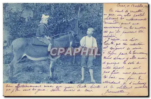 Cartes postales Ane Mule Enfants