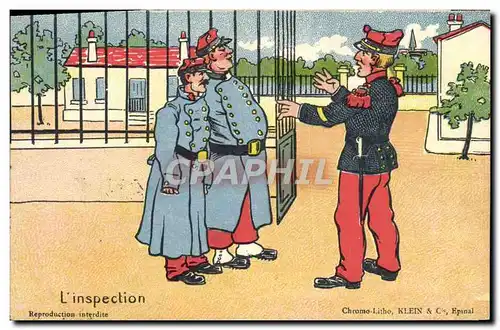 Cartes postales Militaria L&#39inspection