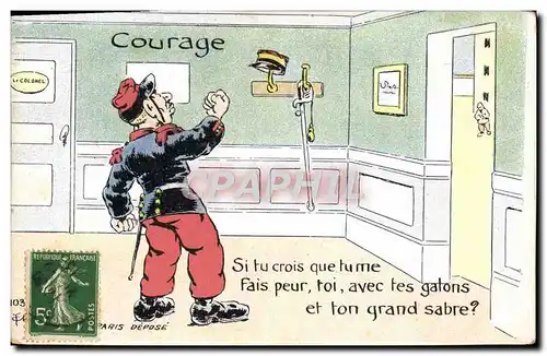 Ansichtskarte AK Militaria Courage