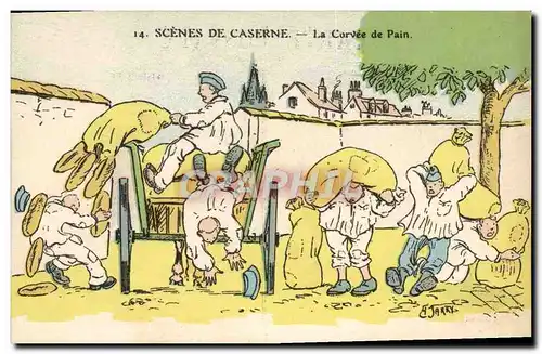 Cartes postales Militaria La corveee de pain Jarry