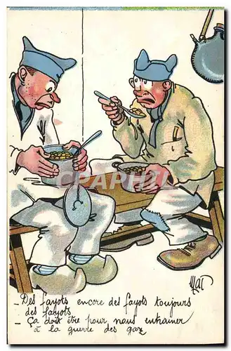 Cartes postales Militaria La soupe