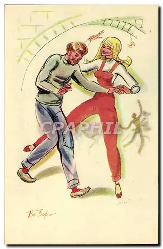 Cartes postales Fantaisie Danse Be Bop par Alice Huertas