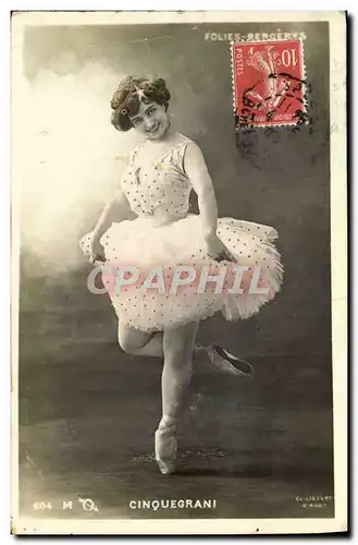 Cartes postales Fantaisie Danse Paris Folies Bergeres Cinquegrani